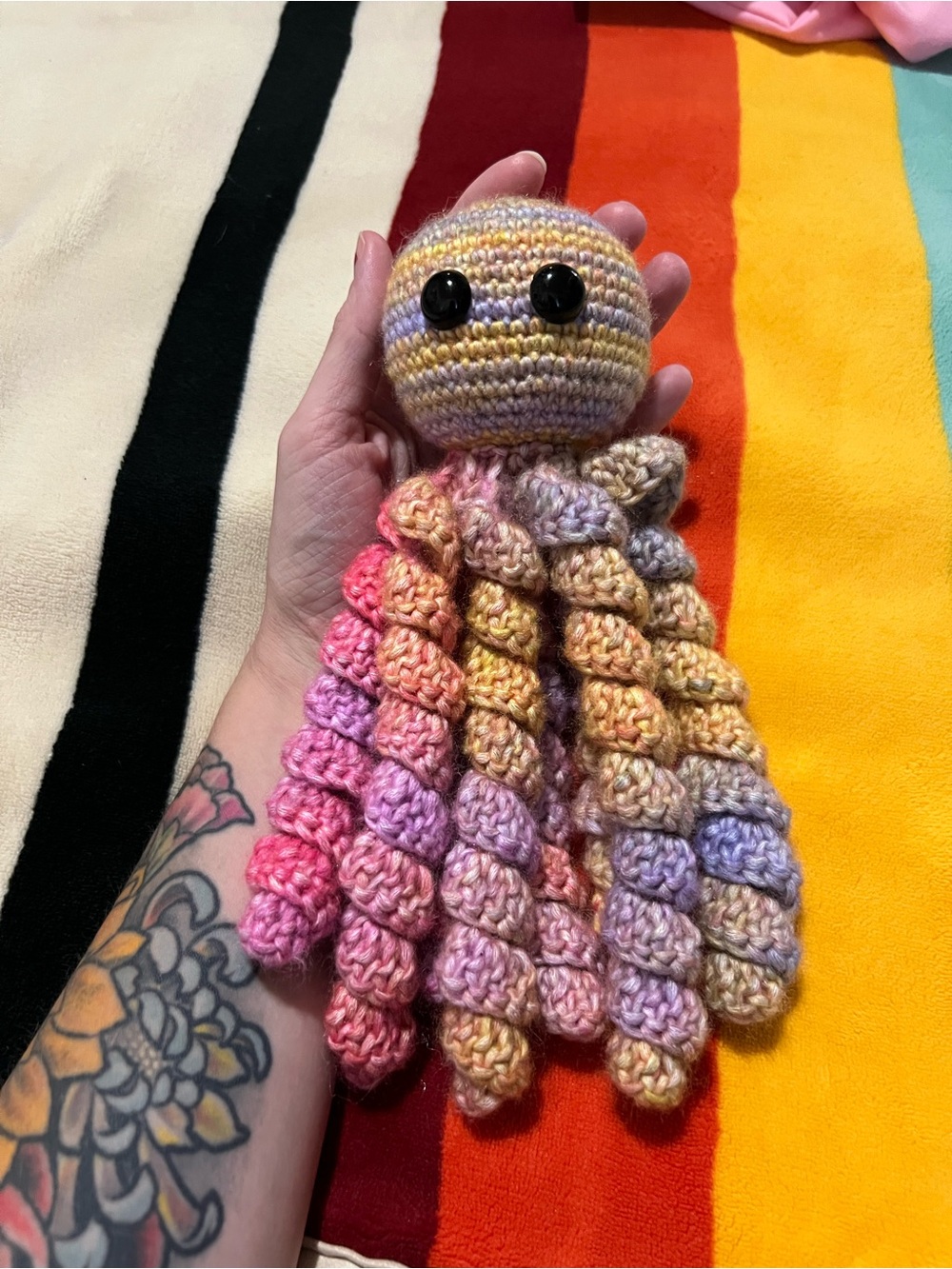 Colorful Crocheted Octopus 🐙 - Picture 3 of 9